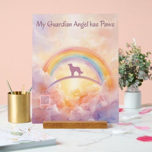 Golden Retriever Rainbow Bridge Memorial Sign Acryl Bord (Huwelijk)