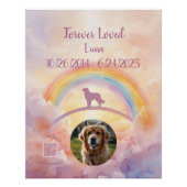 Golden Retriever Rainbow Bridge Poster – Dog Loss (Voorkant)