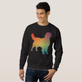 Golden Retriever Rainbow Geometric Trui (Voorkant volledig)