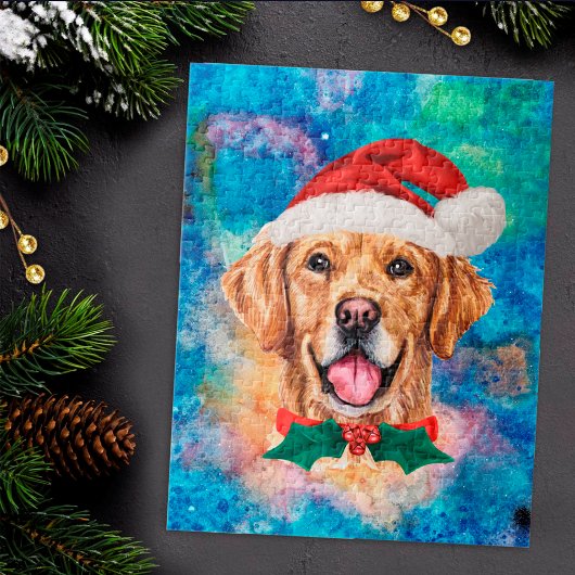 Golden Retriever Ras Hond Kerstmis Legpuzzel