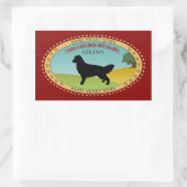 Golden Retriever Rechthoekige Sticker (Tas)