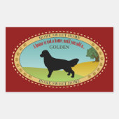 Golden Retriever Rechthoekige Sticker (Voorkant)