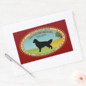 Golden Retriever Rechthoekige Sticker (Envelop)