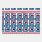 Golden Retriever Red White en Blue 4 juli Inpakpapier Vel (Voorkant 3)