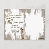 Golden Retriever Reminder from Veterinarian Office Briefkaart (Achterkant)