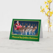 Golden Retriever Rendier Kaart (Gele Bloem)