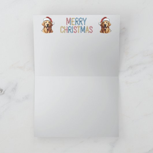 Golden Retriever Rendier Kaart (Binnen)