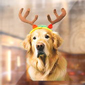Golden Retriever Rendier Raamsticker (Vel 2)