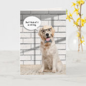 Golden Retriever Retirement Card Kaart (Gele Bloem)