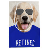 Golden Retriever Retirement Humor Medium Gift Bag Cadeauzakje (Voorkant)