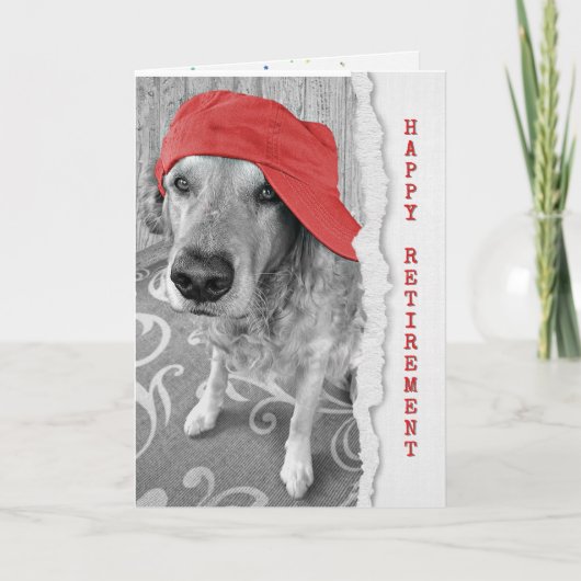 Golden Retriever Retirement Kaart (Voorkant)