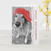 Golden Retriever Retirement Kaart (Gele Bloem)