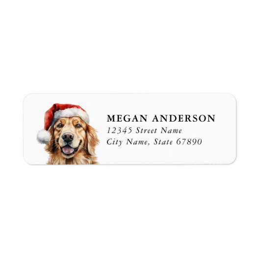 Golden Retriever retouradreslabels Etiket (Voorkant)