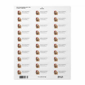 Golden Retriever retouradreslabels Etiket (Full Sheet)