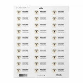 Golden Retriever retouradreslabels Etiket (Full Sheet)
