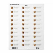 Golden Retriever retouradreslabels Etiket (Full Sheet)