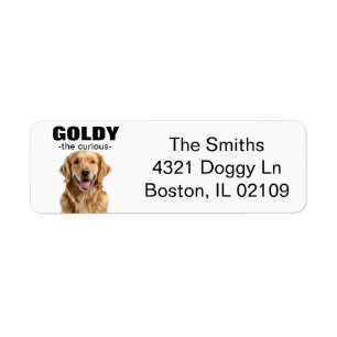 Golden Retriever Retriever Retouradres Label