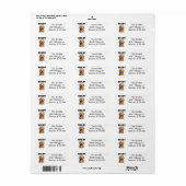 Golden Retriever Retriever Retouradres Label (Full Sheet)