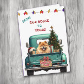 Golden Retriever Retro Boerderij Truck Kerst Kaart