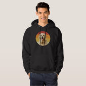 Golden Retriever  Retro Face Dog Hoodie (Voorkant volledig)
