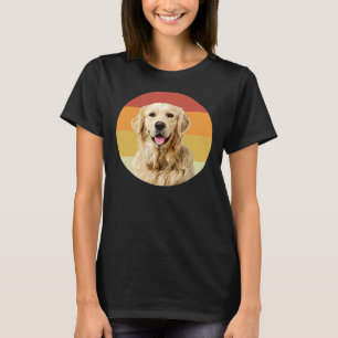 Golden Retriever  Retro Face Dog T-shirt