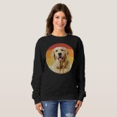 Golden Retriever Retro Face Dog Trui (Voorkant volledig)