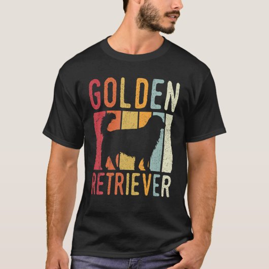 Golden Retriever Retro T-shirt (Voorkant)