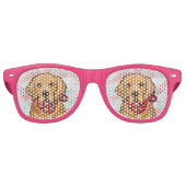 Golden Retriever Retro Zonnebril (Voorkant)