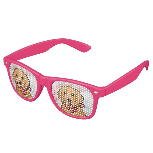 Golden Retriever Retro Zonnebril (Gekanteld)