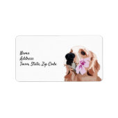 Golden Retriever Return Address Etiket (Voorkant)