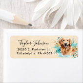 Golden Retriever Return Address Label (Insitu)