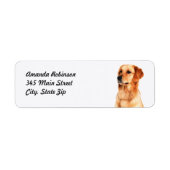 Golden Retriever Return Address Label (Voorkant)