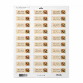 Golden Retriever Return Address Label (Full Sheet)