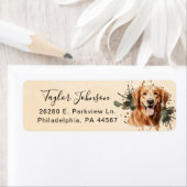 Golden Retriever Return Address Label (Insitu)