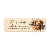 Golden Retriever Return Address Label (Voorkant)