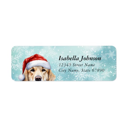 Golden Retriever Return Address Labels (Voorkant)