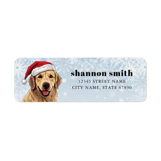 Golden Retriever Return Address Labels (Voorkant)