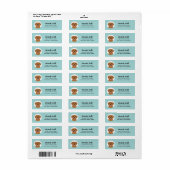 Golden Retriever Return Address Labels (Full Sheet)