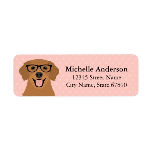 Golden Retriever Return Address Labels (Voorkant)