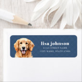Golden Retriever Return Address Labels (Insitu)