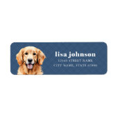 Golden Retriever Return Address Labels (Voorkant)