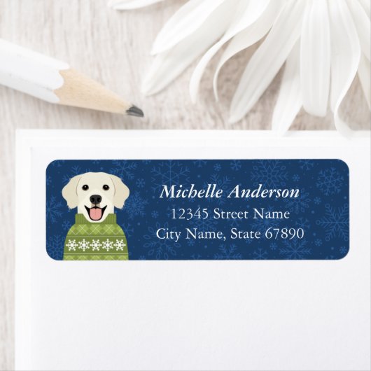 Golden Retriever Return Address Labels (Insitu)