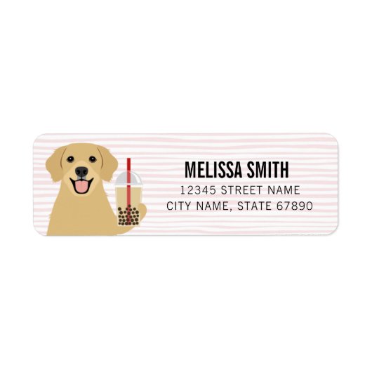 Golden Retriever Return Address Labels (Voorkant)