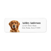 Golden Retriever Return Address Labels (Voorkant)