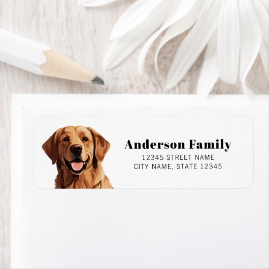 Golden Retriever Return Address Labels (Insitu)