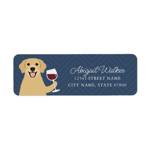 Golden Retriever Return Address Labels (Voorkant)