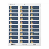 Golden Retriever Return Address Labels (Full Sheet)