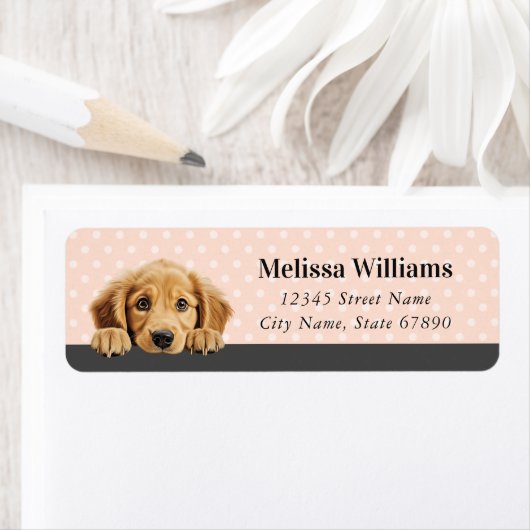 Golden Retriever Return Address Labels (Insitu)