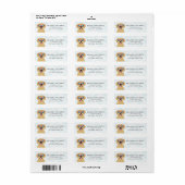 Golden Retriever Return Address Labels (Full Sheet)