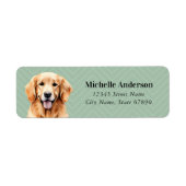 Golden Retriever Return Address Labels (Voorkant)